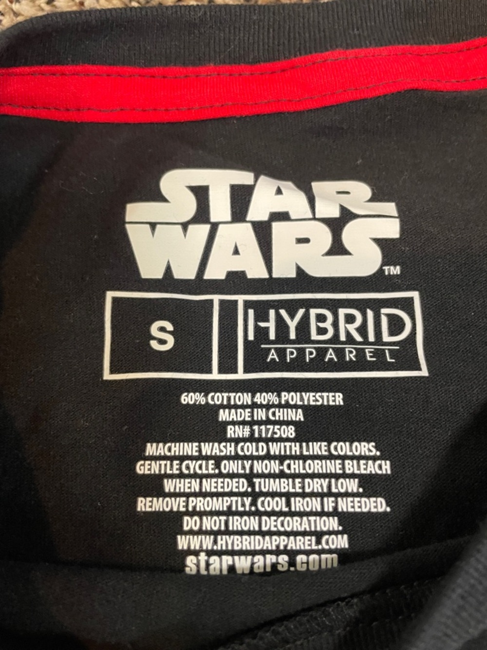 Star Wars Black Tee with Red and White Darth Vader Graphic “Best Dad” Sz S NWT - Picture 3 of 3